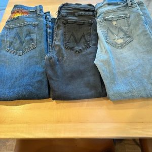 3 pairs of mother denim